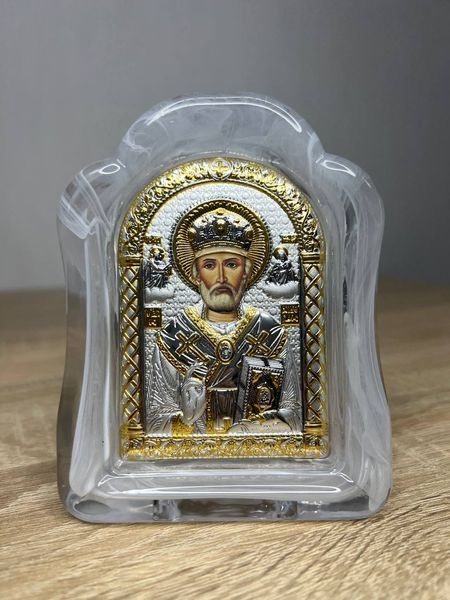 Ікона "Святий Миколай Чудотворець" в муранському склі MSA-3/003G/B фото