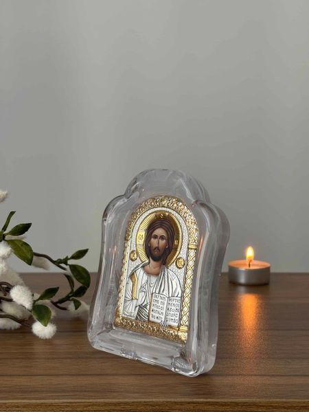 Ікона "Спаситель" в муранському склі MSA-2/001G/B фото