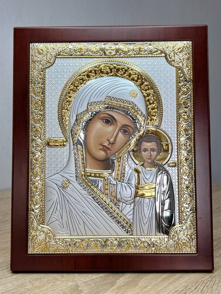 Прямокутна ікона "Казанська Божа Матір" (червоне дерево) PR-4/002/GK фото